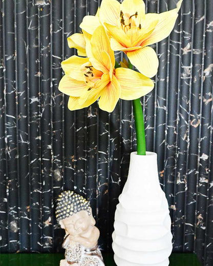 Exotic Artificial Amaryllis Lily Hybrid Bulbs and Realistic Faux Blooms Flower Plant Without Vase | 2 feet