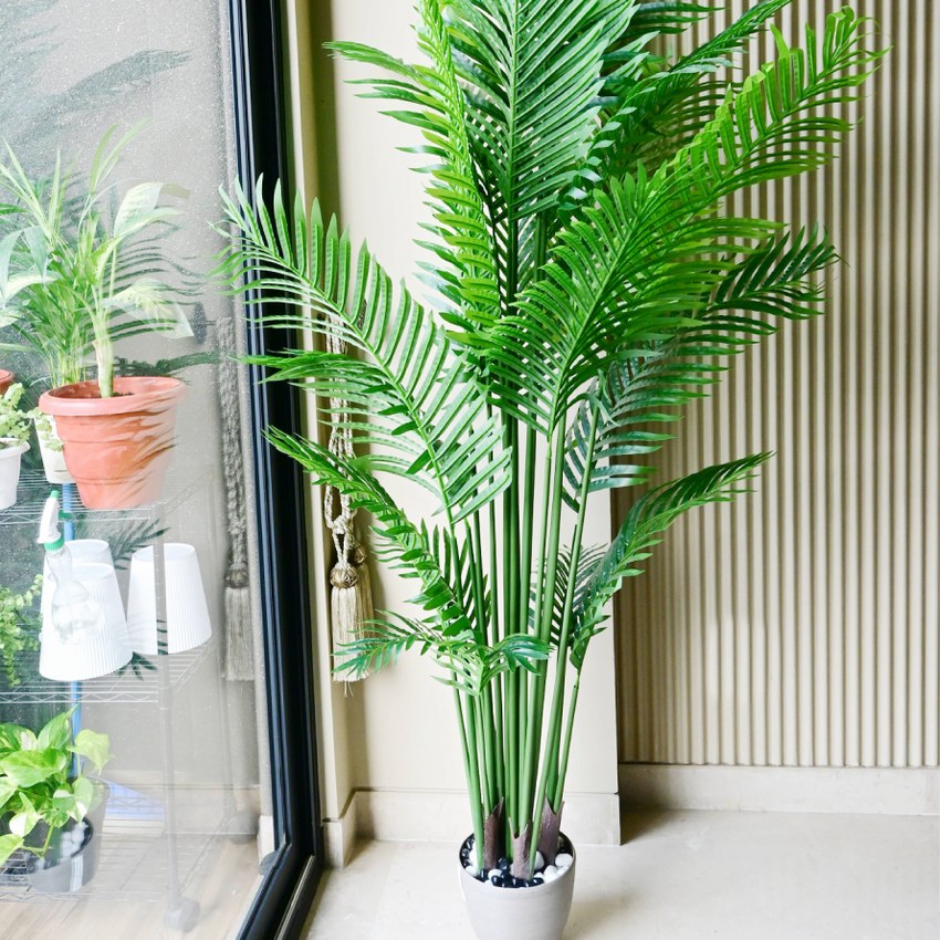 Artificial Areca Palm Plant 21 Leaves With Pot | 6.5 Feet