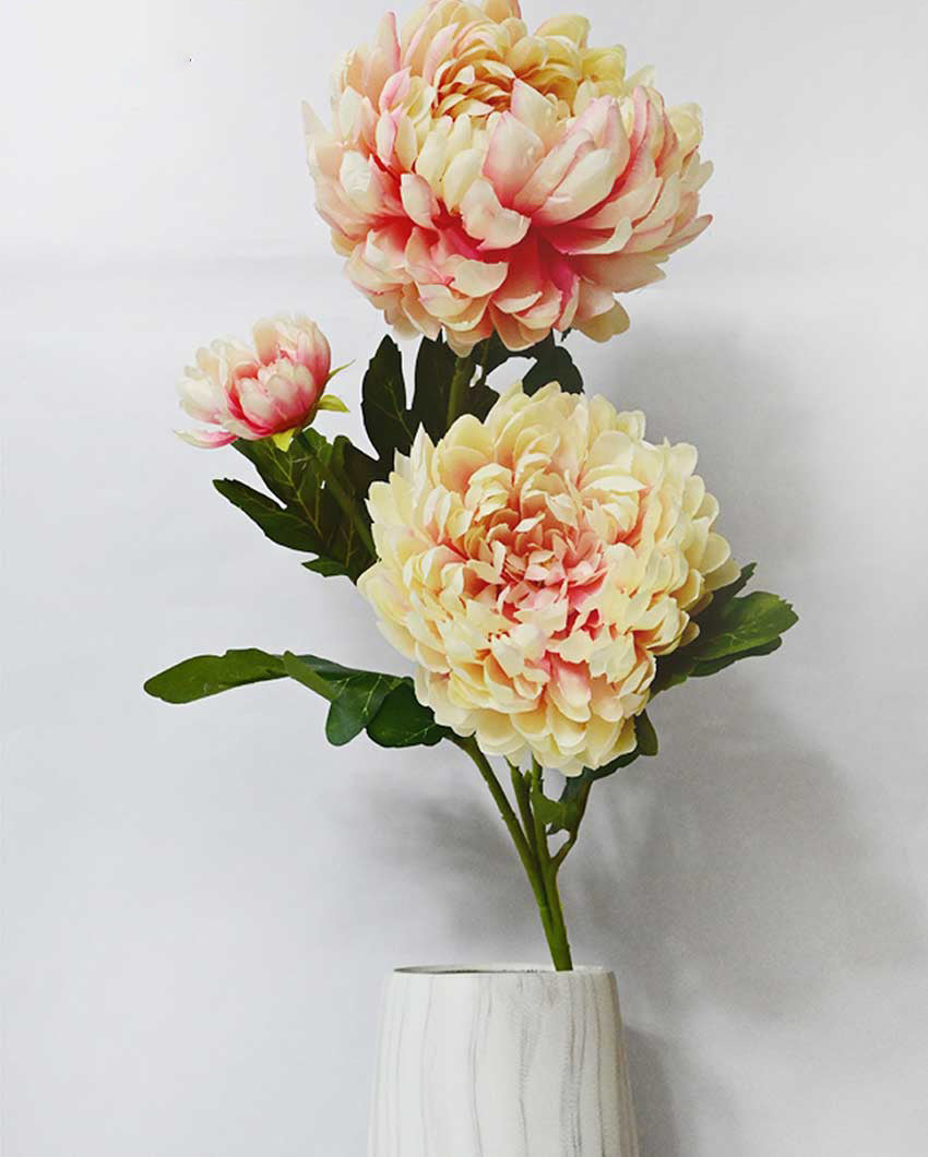 Attractive Artificial Peony Flower Stick Plant Without Vase | 3 Feet