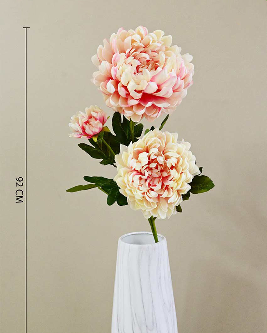 Attractive Artificial Peony Flower Stick Plant Without Vase | 3 Feet