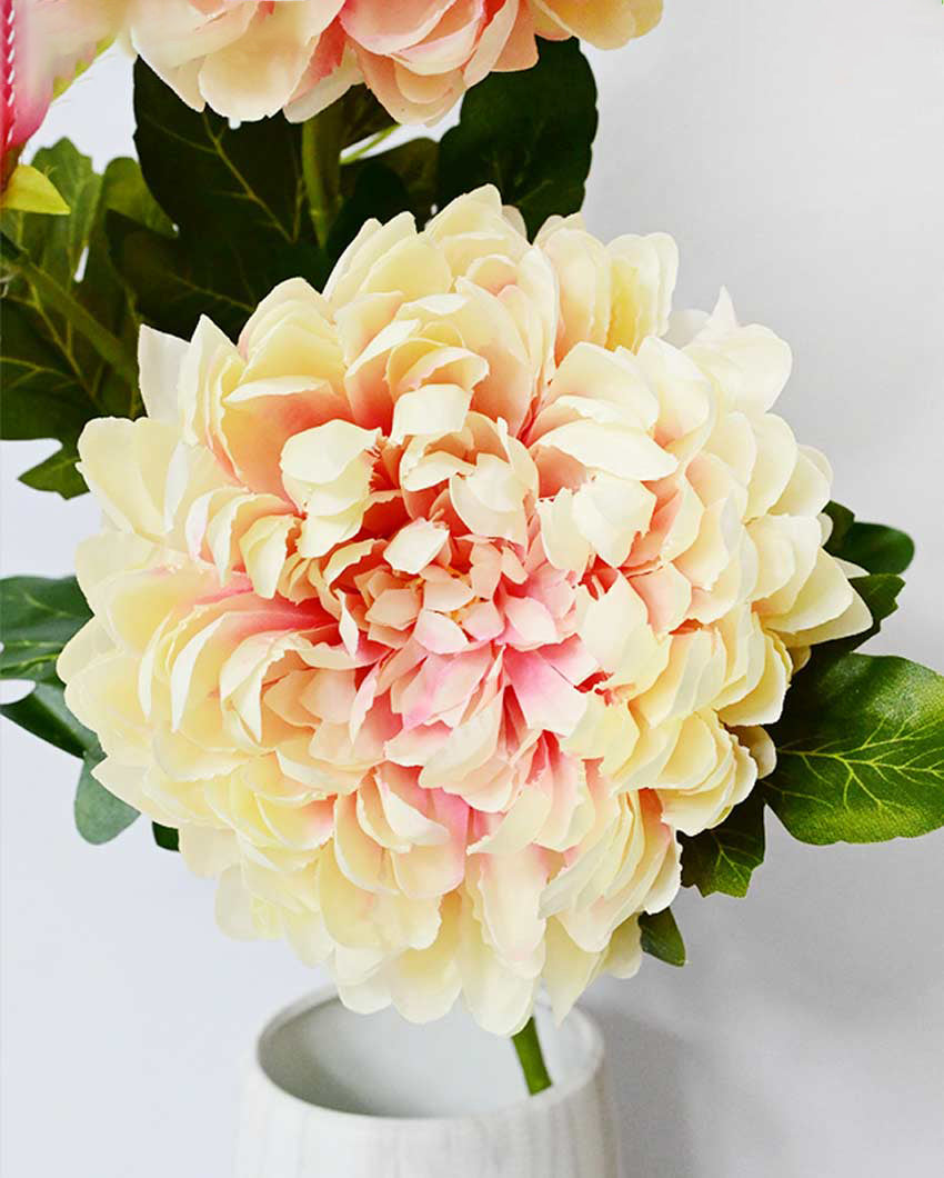 Attractive Artificial Peony Flower Stick Plant Without Vase | 3 Feet