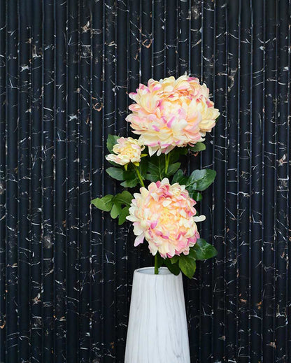 Attractive Artificial Peony Flower Stick Plant Without Vase | 3 Feet