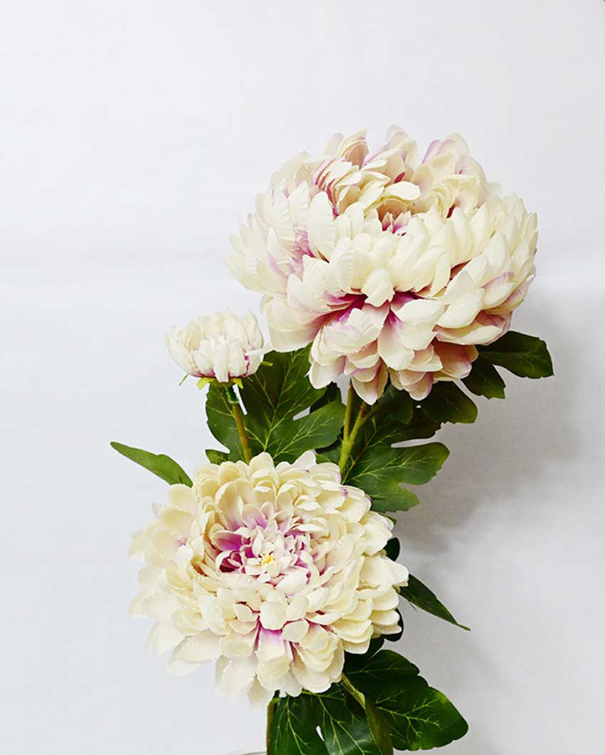 Attractive Artificial Peony Flower Stick Plant Without Vase | 3 Feet