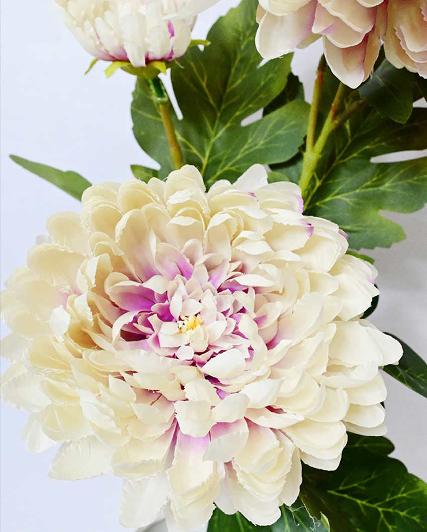 Attractive Artificial Peony Flower Stick Plant Without Vase | 3 Feet