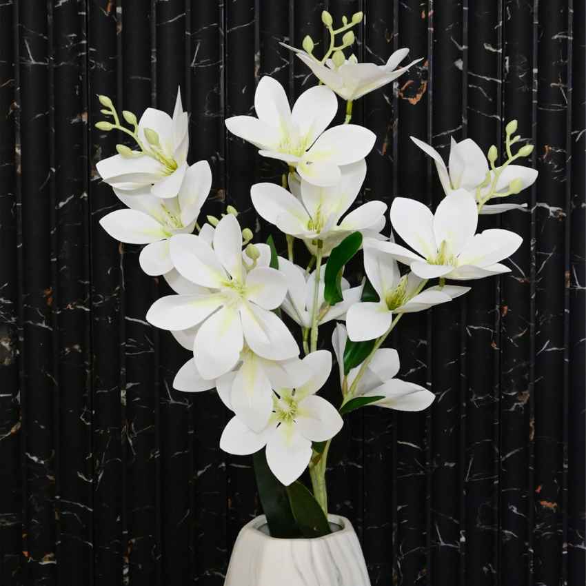 Graceful Artificial Magnolia Flower Stick Without Vase | 34 inches