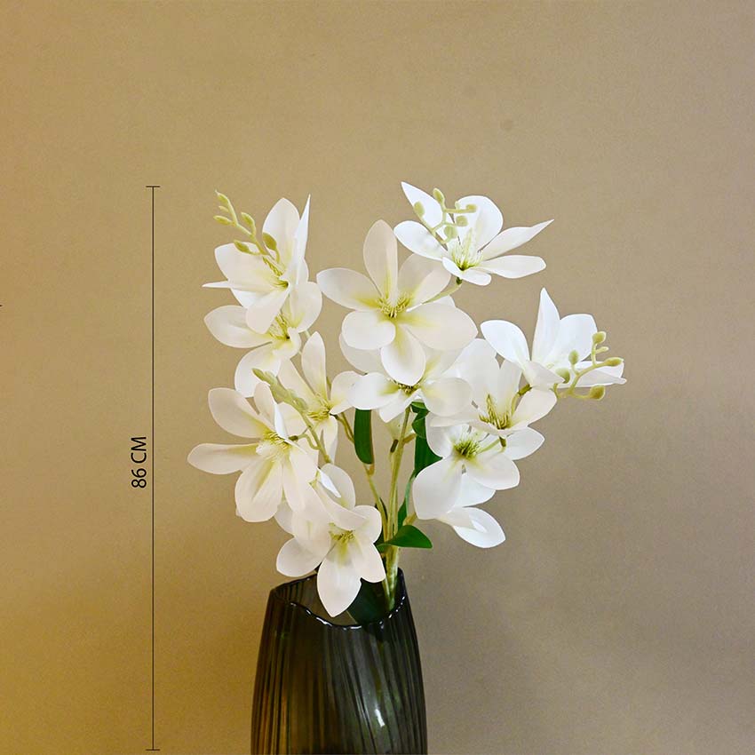 Graceful Artificial Magnolia Flower Stick Without Vase | 34 inches