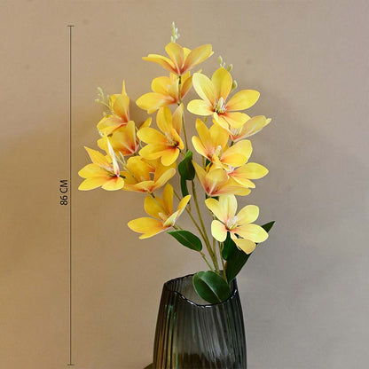 Graceful Artificial Magnolia Flower Stick Without Vase | 34 inches