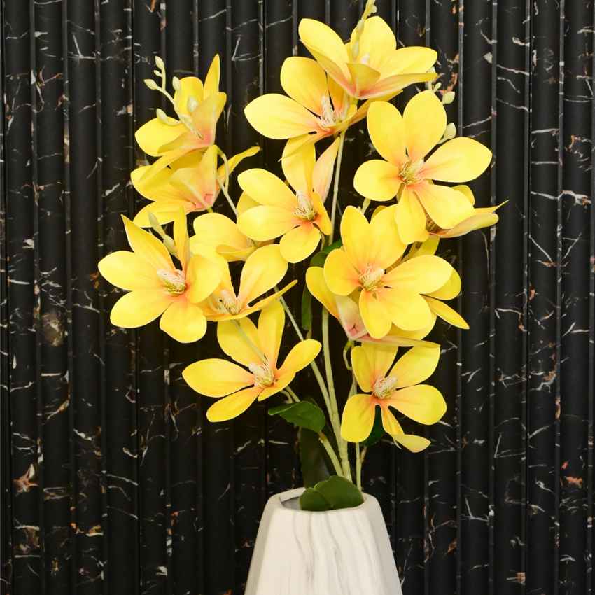 Graceful Artificial Magnolia Flower Stick Without Vase | 34 inches