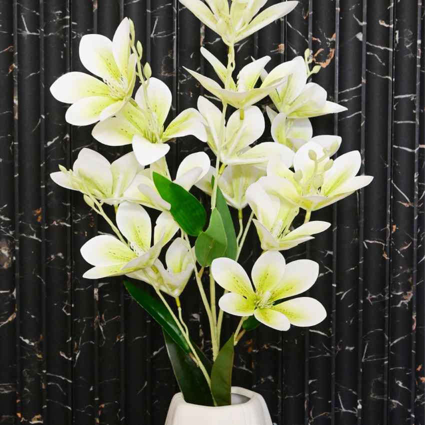 Graceful Artificial Magnolia Flower Stick Without Vase | 34 inches