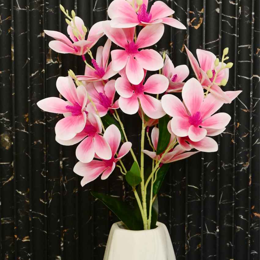 Graceful Artificial Magnolia Flower Stick Without Vase | 34 inches