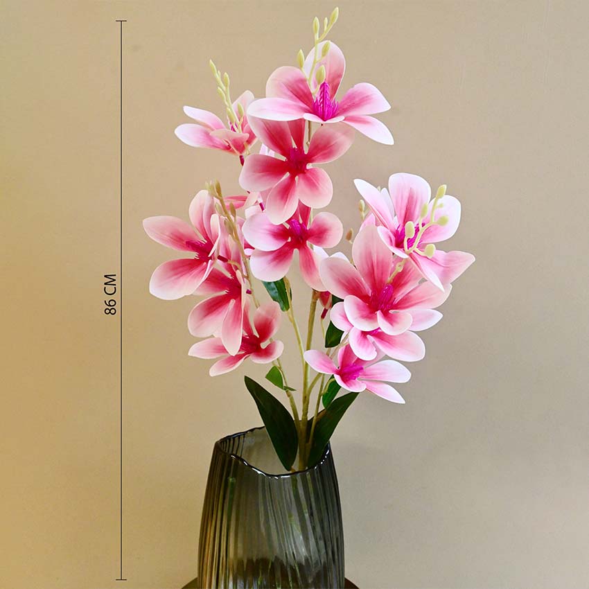 Graceful Artificial Magnolia Flower Stick Without Vase | 34 inches