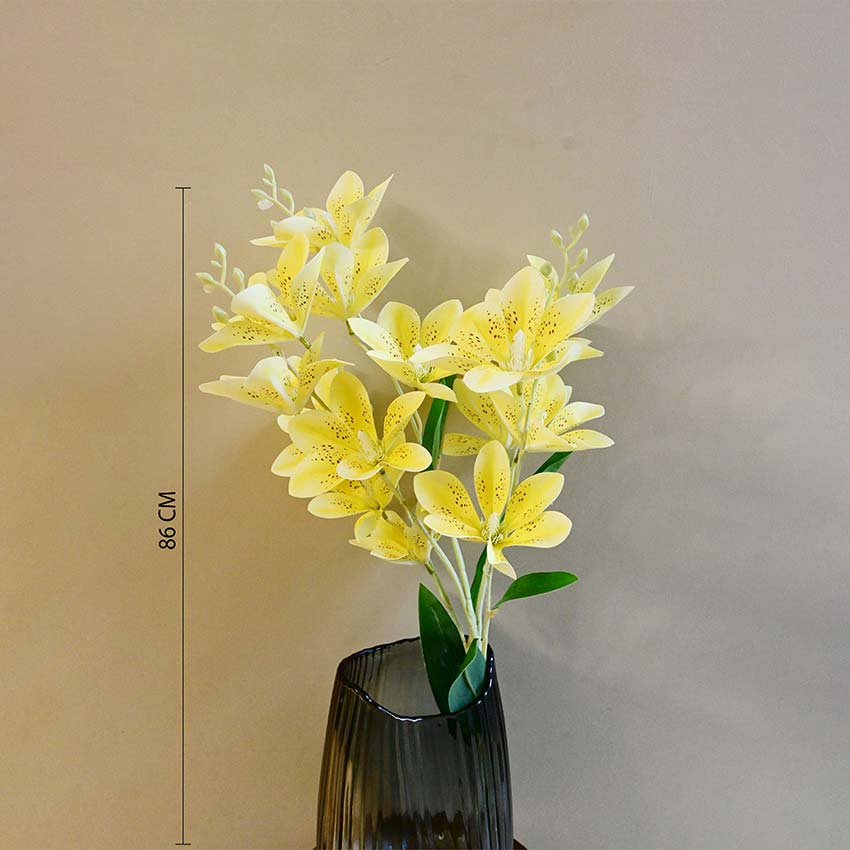 Graceful Artificial Magnolia Flower Stick Without Vase | 34 inches