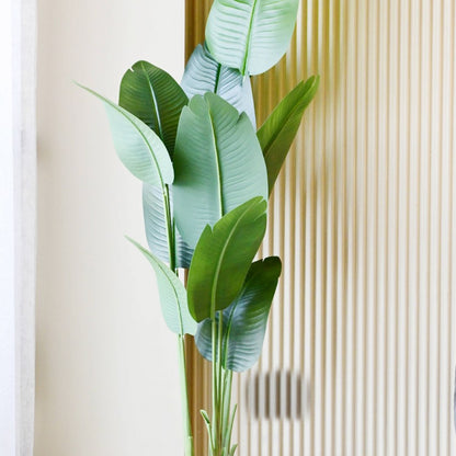 Faux Artificial Banana Leaf Plant With Pot | 6 Feet