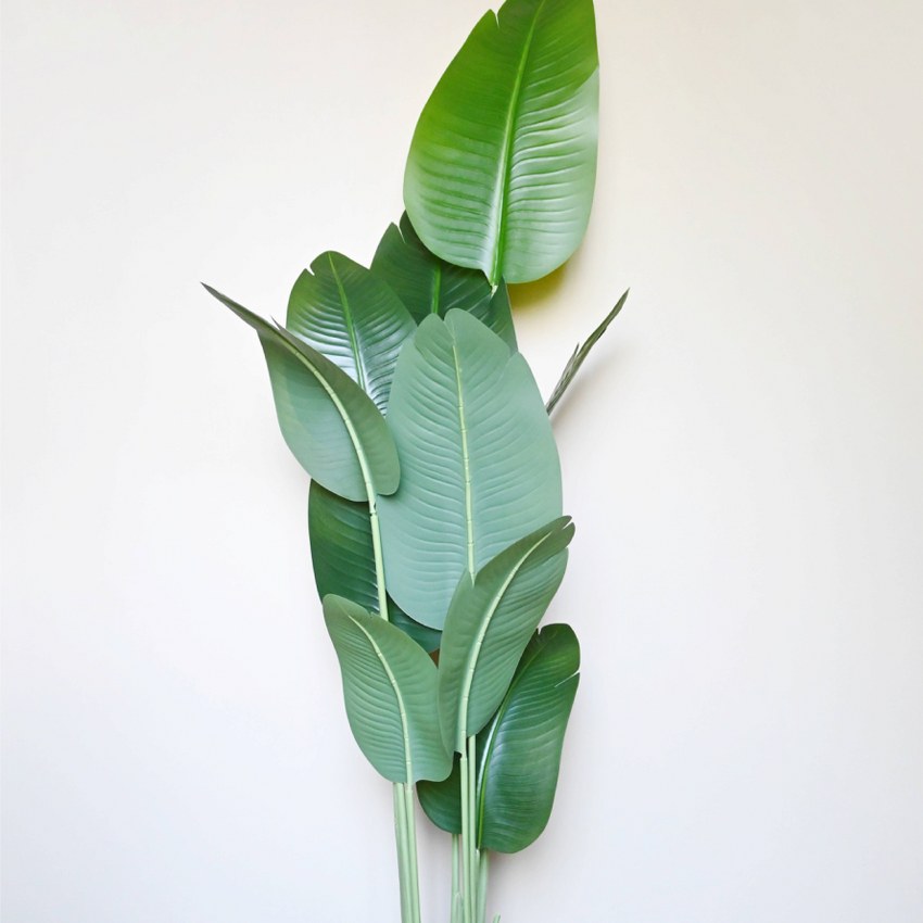 Faux Artificial Banana Leaf Plant With Pot | 6 Feet