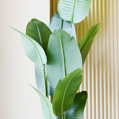 Faux Artificial Banana Leaf Plant With Pot | 6 Feet