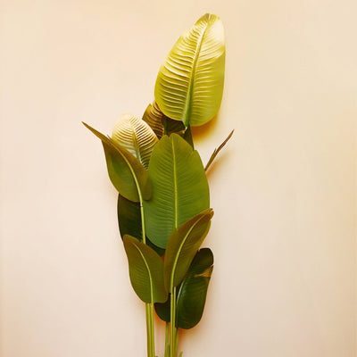 Faux Artificial Banana Leaf Plant With Pot | 6 Feet