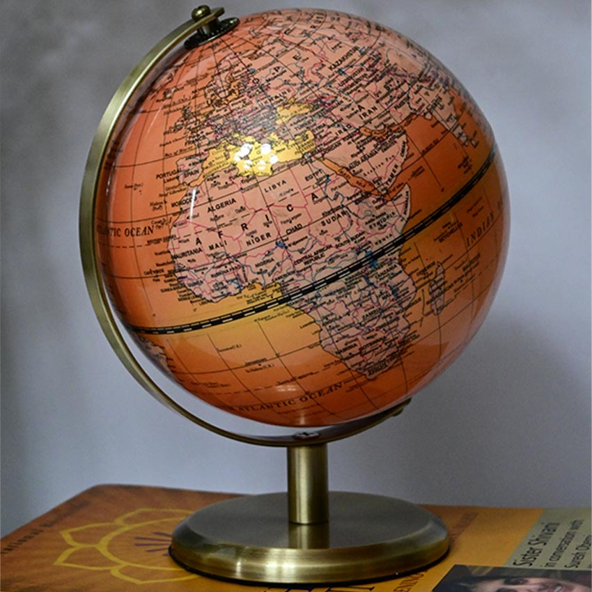 Classic Elegance Globe On Metal Stand | 6 x 8 inches