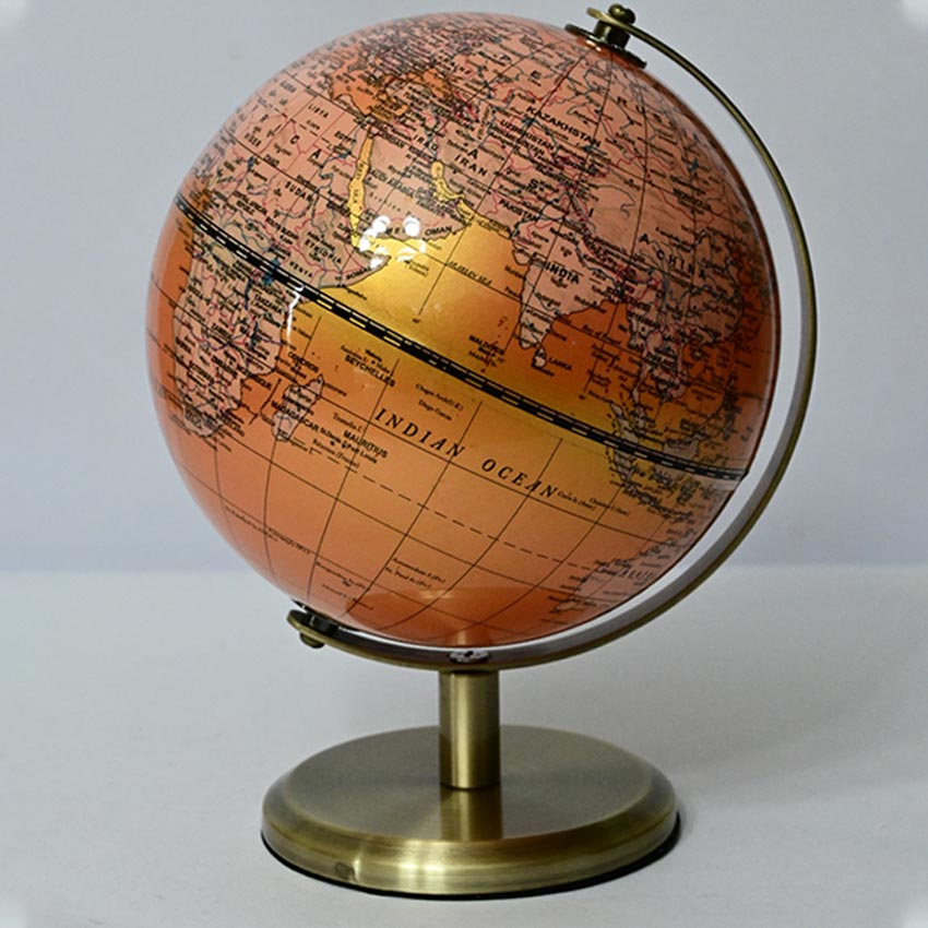 Classic Elegance Globe On Metal Stand | 6 x 8 inches