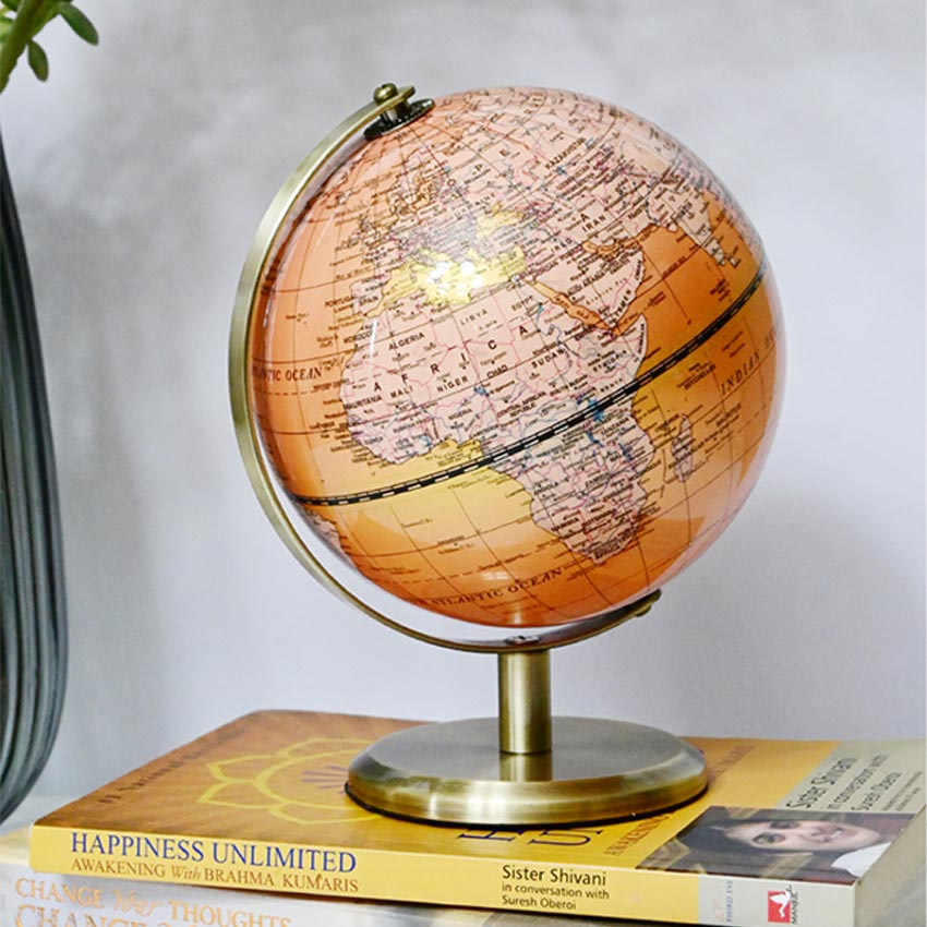 Classic Elegance Globe On Metal Stand | 6 x 8 inches