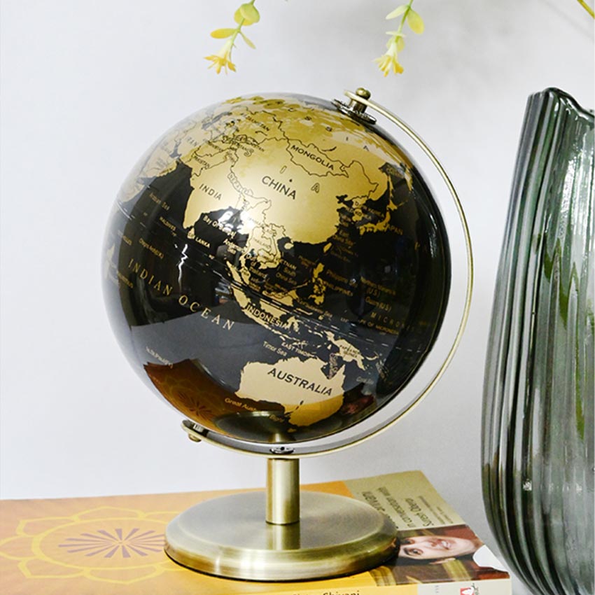 Classic Elegance Globe On Metal Stand | 6 x 8 inches