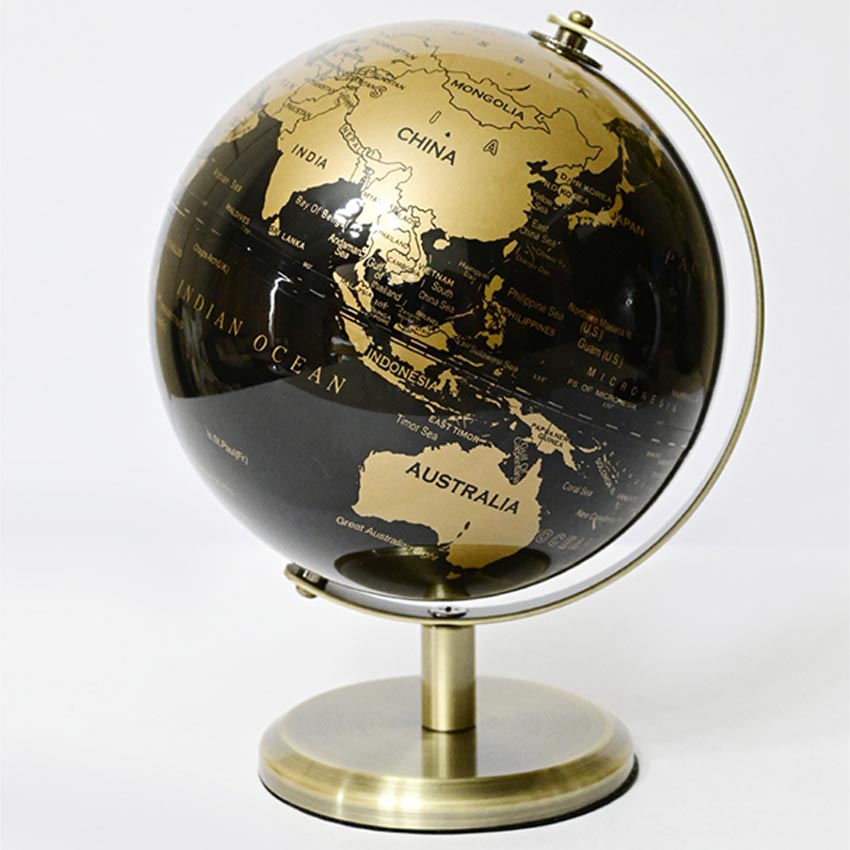 Classic Elegance Globe On Metal Stand | 6 x 8 inches