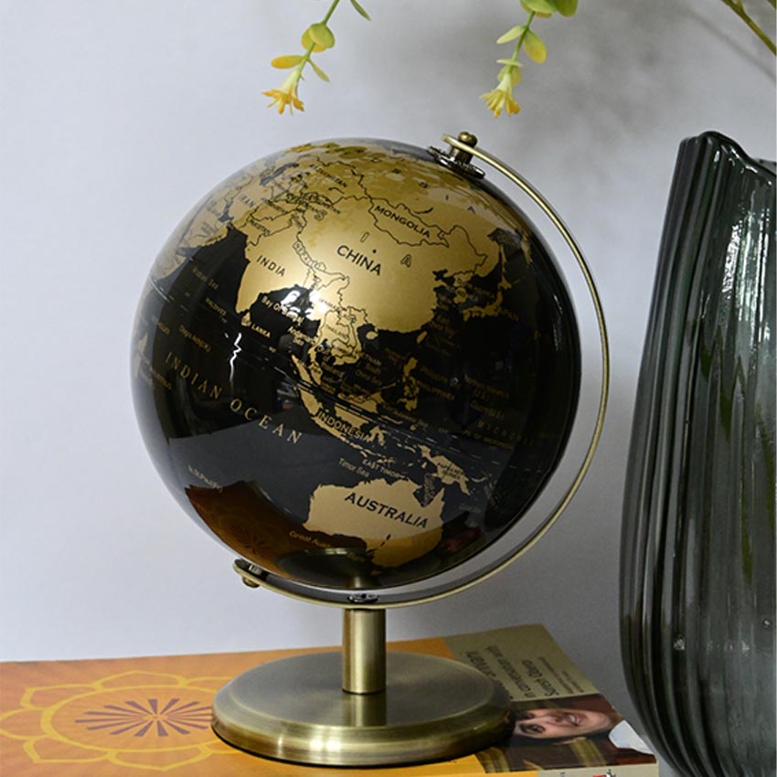 Classic Elegance Globe On Metal Stand | 6 x 8 inches
