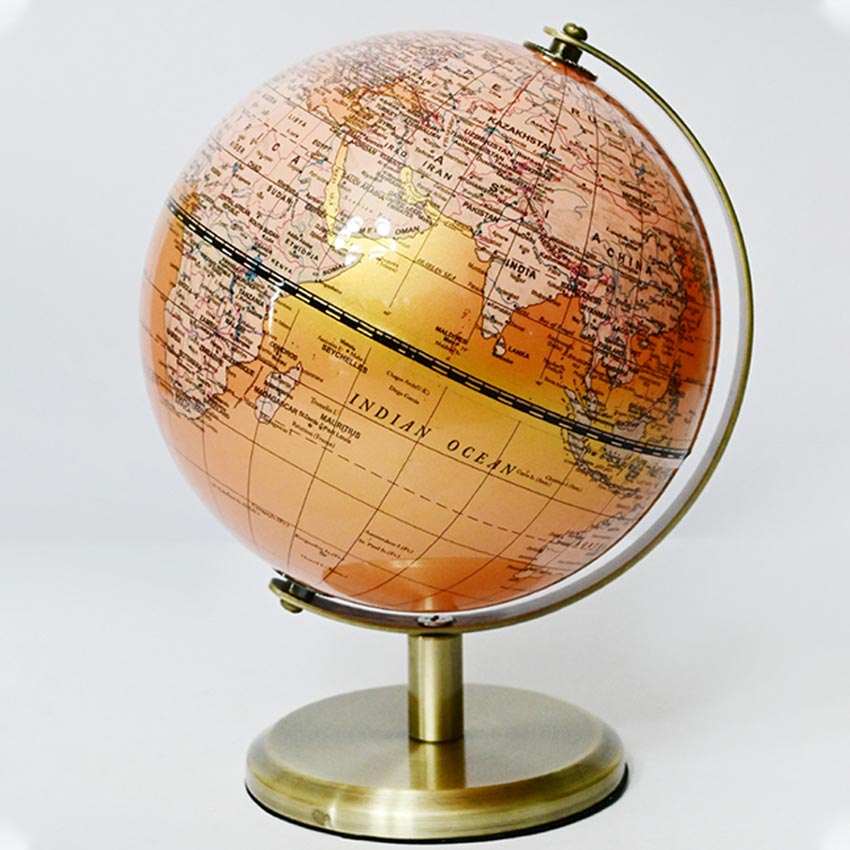 Classic Elegance Globe On Metal Stand | 6 x 8 inches