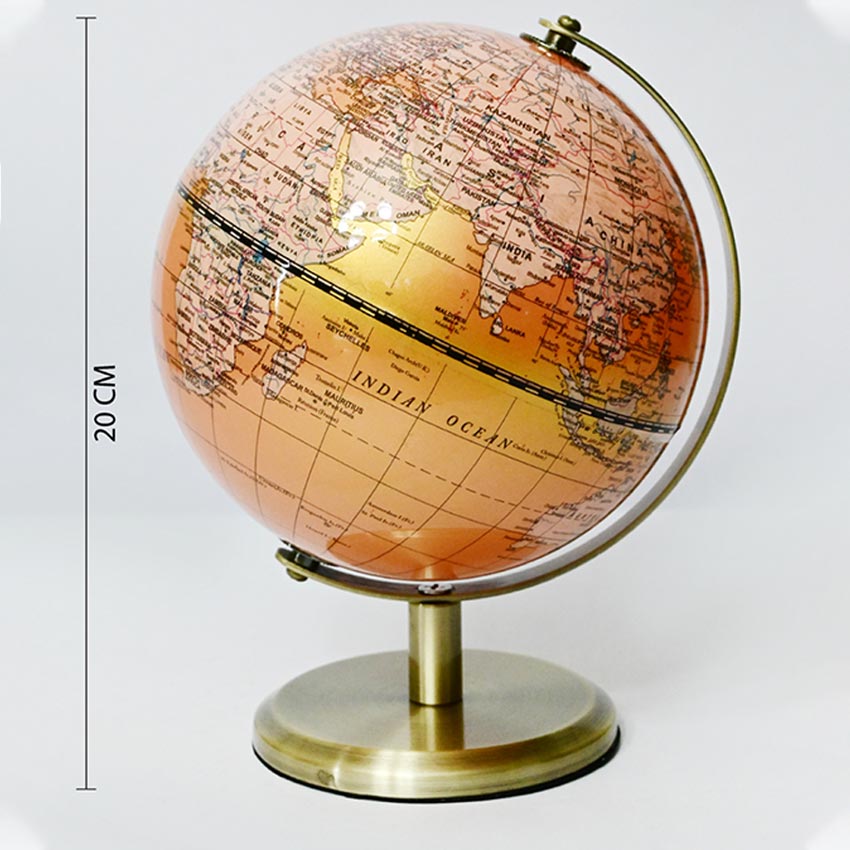Classic Elegance Globe On Metal Stand | 6 x 8 inches