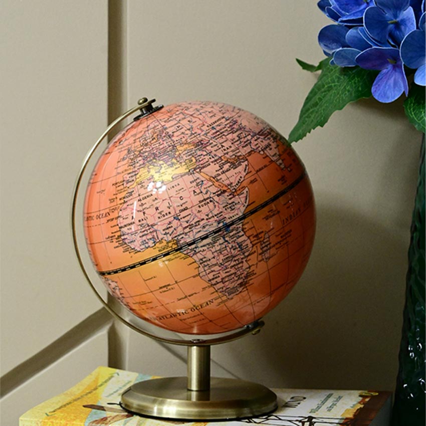 Classic Elegance Globe On Metal Stand | 6 x 8 inches