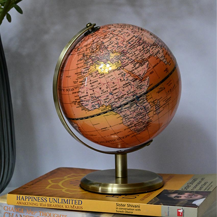 Classic Elegance Globe On Metal Stand | 6 x 8 inches
