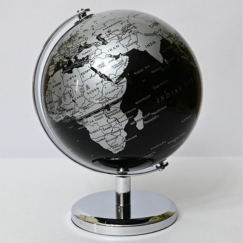 Classic Elegance Globe On Metal Stand | 6 x 8 inches
