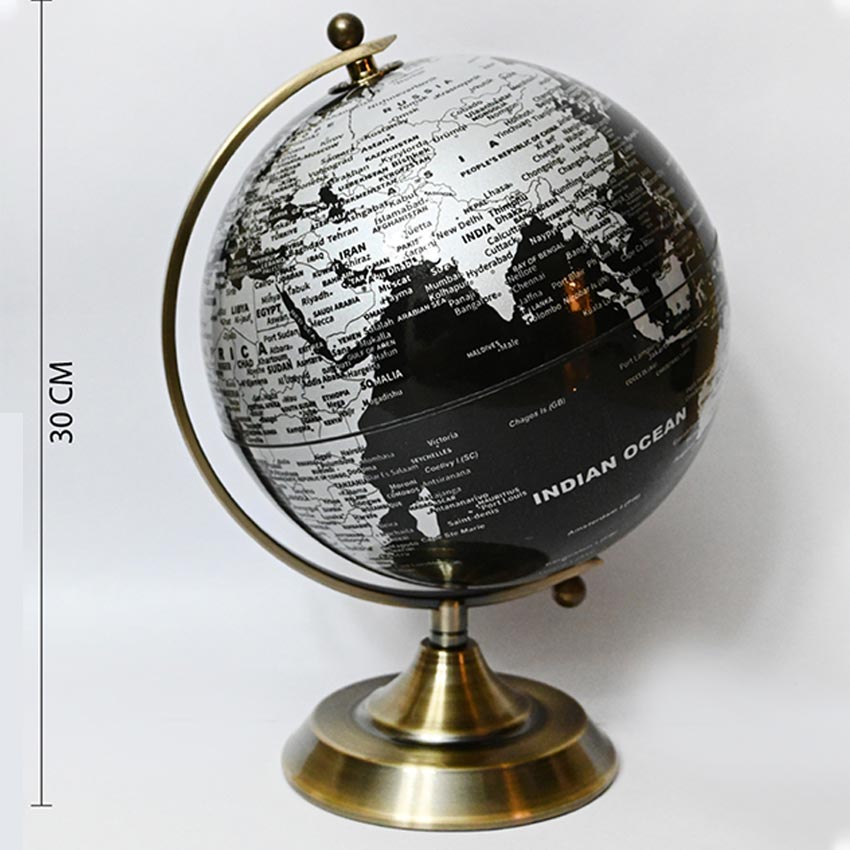 Classic Elegance Globe On Metal Stand | 9 x 12 inches