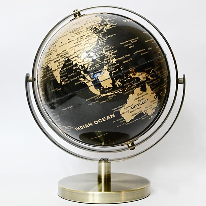 Classic Elegance Globe On Metal Stand | 9 x 11 inches
