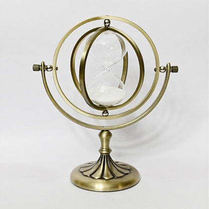 Timeless Charm Brass Golden Rotating Hourglass | 4 x 9 inches
