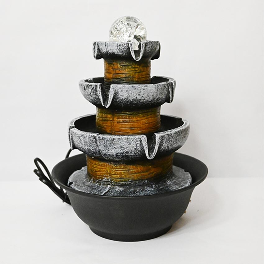 Tranquil Harmony Indoor Tabletop Water Fountain Decor | 8 x 4 x 11 inches