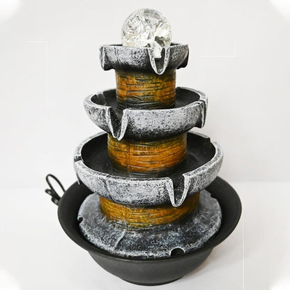 Tranquil Harmony Indoor Tabletop Water Fountain Decor | 8 x 4 x 11 inches