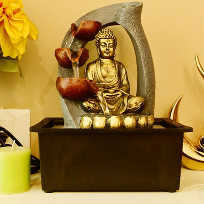 Tranquil Buddha Serenity Tabletop Water Fountain Display | 8 x 4 x 11 inches
