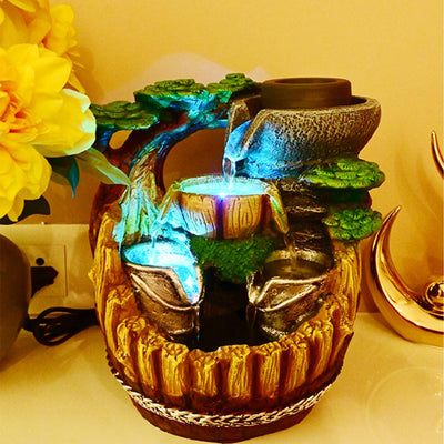 Graceful Cascading Tabletop Waterfall Fountain for Serenity | 6 x 4 x 10 inches