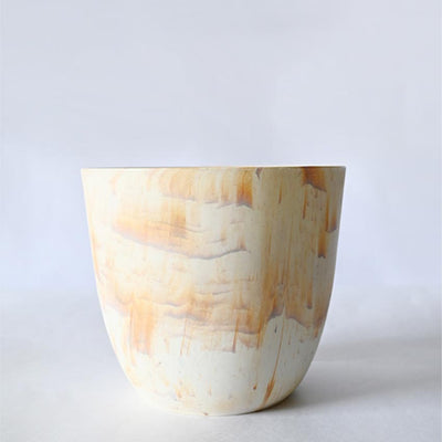 Artfully Vivid Tie Cream Dye Polyethylene Planter Pot | 6 x 5 inches