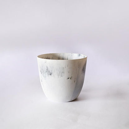 Modern Artistic White Tie Dye Indoor Planter Pot Without Plant | 6 x 5 inches