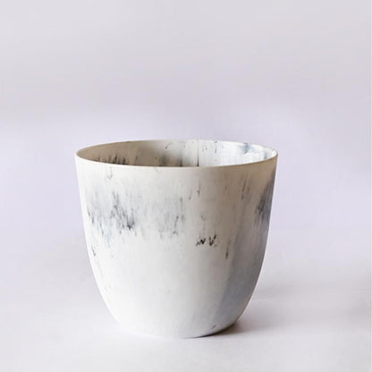 Modern Artistic White Tie Dye Indoor Planter Pot Without Plant | 6 x 5 inches