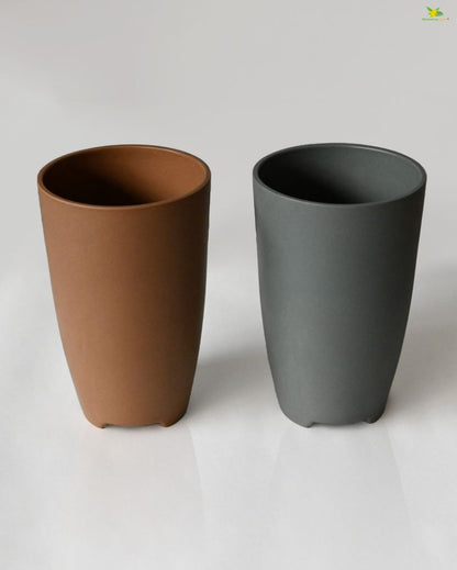 Melamine Pots For Outdoors and Indoors | Set Of 2 | 4.5 x 7 inches