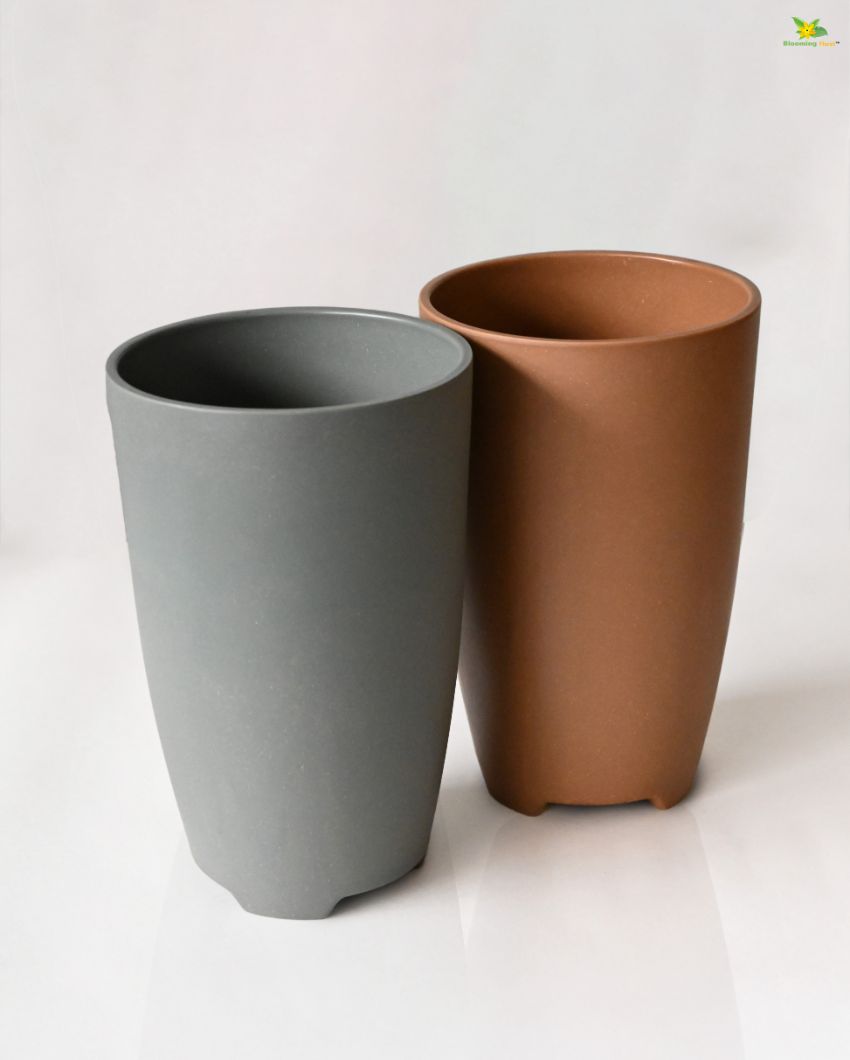 Melamine Pots For Outdoors and Indoors | Set Of 2 | 4.5 x 7 inches