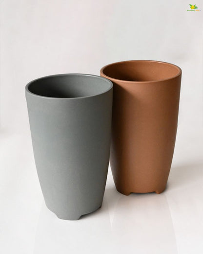 Melamine Pots For Outdoors and Indoors | Set Of 2 | 4.5 x 7 inches