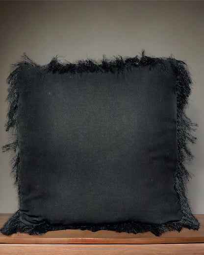 Faux Curly Wool Fur Filled Cushion | 18x18 inches