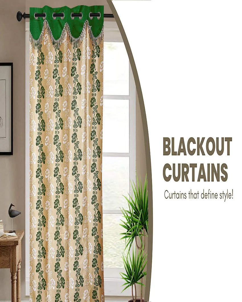 Polyester Printed Window Curtains  | Multiple Colors | Set of 2 | 48 x 60 inches