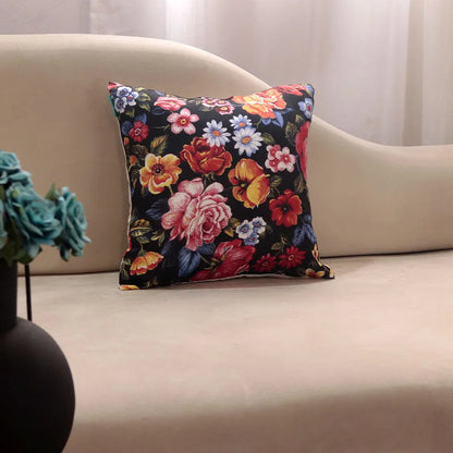 Black Blossom  Cushion Covers | Set Of 5 Default Title