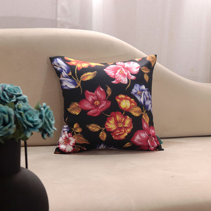 Black Blossom  Cushion Covers | Set Of 5 Default Title