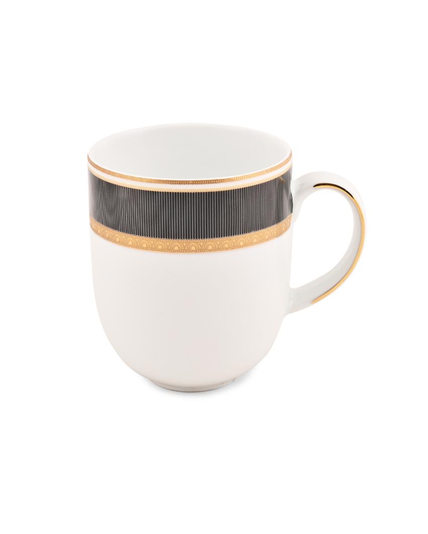 Black Velvet Porcelain Coffee Mugs | Set Of 2