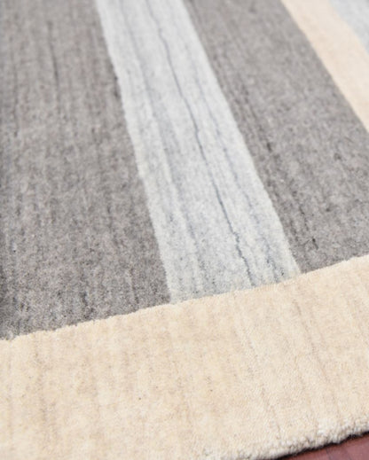 Ivory Blend Hand Woven Wool & Viscose Carpet | 5x3, 6x4 ft 5 x 3 ft
